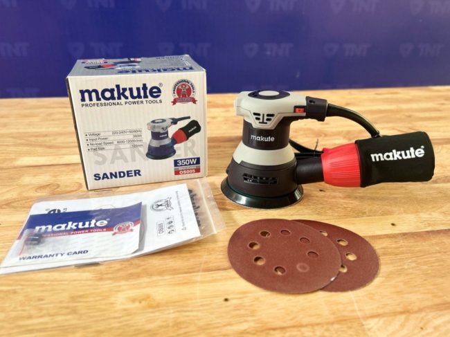 Máy chà nhám rung tròn Makute OS005 có chỉnh tốc